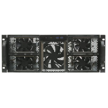 Корпус Procase RE411-D11H0-E-55 Корпус 4U server case,11x5.25+0HDD,черный,без блока питания,глубина 550мм,MB EATX 12