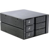 Опция к серверу Procase T3-203-SATA3-BK Hot-swap корзина 3 SATA3/SAS 6Gb (черный) hotswap trayless aluminium mobie rack module (2x5,25) 1xFAN 80x15mm