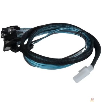 Опция к серверу Procase CBL-SLSAS8-8SATA-10 Кабель для подключения корзин, SFF-8654 (Slimline SAS x8) к 8* SATA , 100 cm