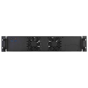 Корпус Procase RU230-B-0 Корпус 2U front/rear-access rack server case, черный, без блока питания, глубина 300мм, MB 12