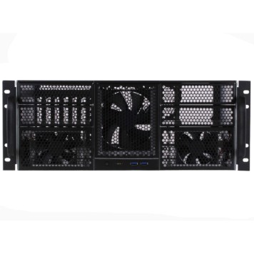 Корпус Procase Корпус 4U server case,4x5.25+11HDD,черный,без блока питания,глубина 550мм,MB CEB 12
