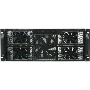 Корпус Procase RE411-D0H16-FE-65 Корпус 4U server case,0x5.25+16HDD,черный,без блока питания,глубина 650мм,MB EATX 12