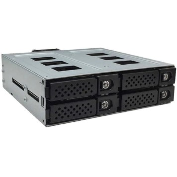 Опция к серверу Procase G2-104-SATA3-BK Hot-swap корзина 4 SATA3/SAS 12G,черный,с замком,hotswap mobie rack 2,5