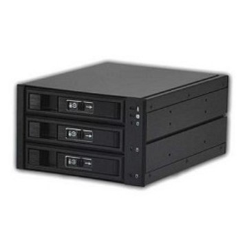 Опция к серверу Procase L3-203-SATA3-BK Hot-swap корзина 3 SATA3/SAS 6Gb, черный, с замком, hotswap aluminium mobie rack module (2x5,25) 1xFAN 80x15mm