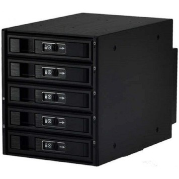 Опция к серверу Procase L3-305-SATA3-BK Hot-swap корзина 5 SATA3/SAS 6Gb, черный, с замком, hotswap aluminium mobie rack module (3x5,25)