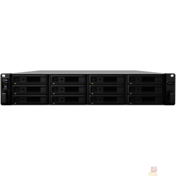 Дисковый массив Synology RS3618XS Сетевое хранилище Rack 2U QC2,4Ghz/8Gb upto 64/RAID0,1,10,5,6/up to12HP HDDs SATA(3,5'or2,5') upto 36 with 2xRX1217(RP), 2xUSB, 4GigEth (+2Expslot), iSCSI, 2xIPcam (upto75), 1xPS