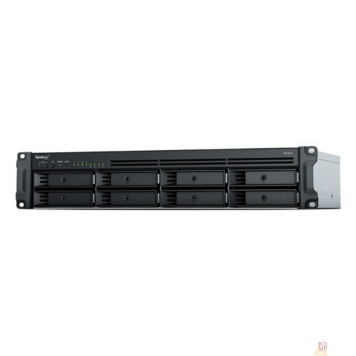 Дисковый массив Synology RS1221RP+ Сетевое хранилище QC2.2GHzCPU/4GbDDR4(upto32)/RAID0,1,5,6,10/upto 8 hot plug HDDs SATA(3,5'or2,5')(upto 12 with RX418)/2xUSB3.2/1eSATA/iSCSI/4xGbE(+1Expslot)/2xIPcam(upto 40)/2xPS 