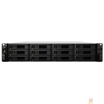 Дисковый массив Synology RS3621RPxs Сетевое хранилище 6C2,2 ГГц / 8 ГБ (64) / RAID0,1,10,5,6 / жесткие диски до 12HP SATA  до 36 с 2xRX1217 (RP) / 2xUSB / 4xGE / 2xPCIe / iSCSI / 2xIPcam (до 75) / 2xRPS