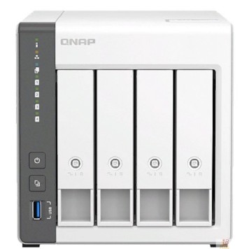 Дисковый массив QNAP D4 (REV. C) Сетевое хранилище без дисков/ channel NAS 4 HDD trays. ARM 4-core Cortex-A55 2.0GHz, RAM 4 GB (max), 1x2.5GbE, 1x1GbE, 2xUSB 2.0 port,1xUSB 3.2 Gen 1