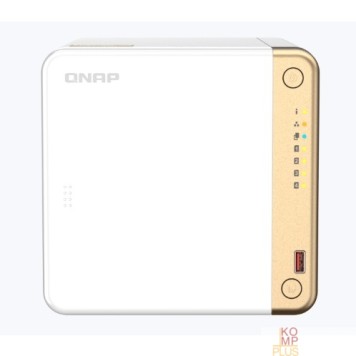 Дисковый массив Сетевое хранилище без дисков/ channel QNAP TS-462-4G NAS 4 HDD trays, 2 x M.2 NVMe PCIe Gen 3 x1, 2-core Intel Celeron N4505 2.9 GHz, 4 GB RAM (1 x 2GB + RAM-2GDR4T0-SO-2400) up to 16 GB (2 x 8GB), 1x-1