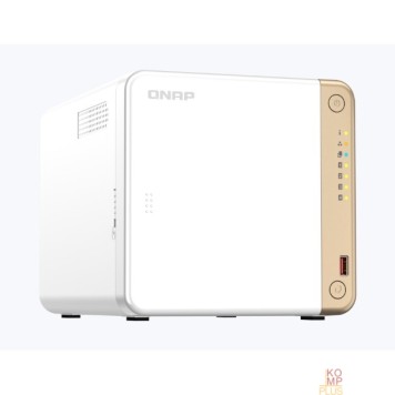 Дисковый массив Сетевое хранилище без дисков/ channel QNAP TS-462-4G NAS 4 HDD trays, 2 x M.2 NVMe PCIe Gen 3 x1, 2-core Intel Celeron N4505 2.9 GHz, 4 GB RAM (1 x 2GB + RAM-2GDR4T0-SO-2400) up to 16 GB (2 x 8GB), 1x-2