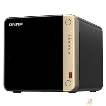 Дисковый массив Сетевое хранилище без дисков/ SMB QNAPTS-464-8G NAS 4 HDD trays, 4-core Intel Celeron N5105/N5095 2.0-2.9 GHz, 8 GB RAM (1 x 8 GB) up to 16 GB (2 x 8GB), 2x2.5 Gigabit Ethernet , 2xUSB 3.2 Gen 2 (10Gb