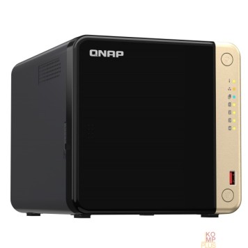 Дисковый массив Сетевое хранилище без дисков/ SMB QNAPTS-464-8G NAS 4 HDD trays, 4-core Intel Celeron N5105/N5095 2.0-2.9 GHz, 8 GB RAM (1 x 8 GB) up to 16 GB (2 x 8GB), 2x2.5 Gigabit Ethernet , 2xUSB 3.2 Gen 2 (10Gb-2
