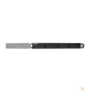 Дисковый массив Сетевое хранилище без дисков/ SMB QNAP TS-464U-RP-8G NAS 4 HDD trays, rackmount 1U, 2 PSU. 4-core Intel Celeron N5105/N5095 2.0-2.9 GHz, 8 GB RAM MAX, 2x2.5 Gigabit Ethernet, 4xUSB, 1xHDMI . PCIe Gen -1