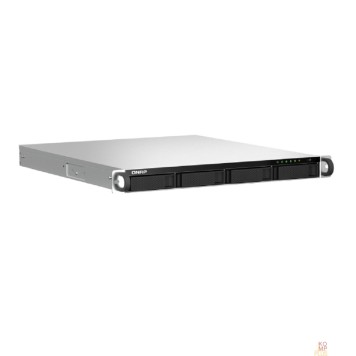 Дисковый массив Сетевое хранилище без дисков/ SMB QNAP TS-464U-RP-8G NAS 4 HDD trays, rackmount 1U, 2 PSU. 4-core Intel Celeron N5105/N5095 2.0-2.9 GHz, 8 GB RAM MAX, 2x2.5 Gigabit Ethernet, 4xUSB, 1xHDMI . PCIe Gen -2