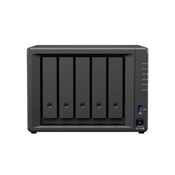 Дисковый массив Synology DS1525+  СХД AMD V1500B (Quad-Core, 8 Threads) 2.2 GHz 8GB DDR4 ECC 5 x 3.5”/2.5” SATA HDD/SSD 2 x M.2 NVMe (for SSD cache, no storage pool support) 2 x 2.5GbE RJ-45 вилка UK/HK 3-pin