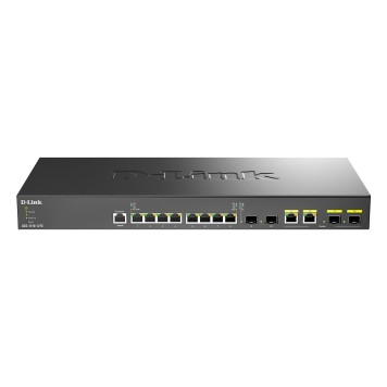 Сетевое оборудование D-Link DXS-1210-12TC/B1A PROJ Управляемый L2+ коммутатор с 8 портами 10GBase-T, 2 портами 10GBase-X SFP+ и 2 комбо-портами 10GBase-T/SFP+
