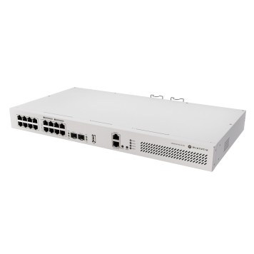 Сетевое оборудование MikroTik CRS418-8P-8G-2S+RM Коммутатор управляемый, L2+\L3, 17*RJ45 1Gbit, 8*Poe out, 2*SFP+