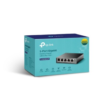 Сетевое оборудование TP-Link TL-SG1005LP Настольный коммутатор с 5 гигабитными портами (4 порта PoE+)-2