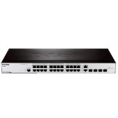 Сетевое оборудование D-Link DES-3200-28/C1A Управляемый L2 коммутатор с 24 портами 10/100Base-TX, 2 портами 100/1000Base-X SFP и 2 комбо-портами 100/1000Base-T/SFP