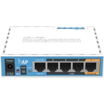 Сетевое оборудование MikroTik RB951Ui-2nD Беспроводной маршрутизатор,  hAP 2.4Ghz, 5xLAN, 2.4 ГГц 802.11b/g/n, MIMO 2x2, 22 дБм-1
