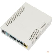 Сетевое оборудование MikroTik RB951Ui-2HnD Беспроводной маршрутизатор  600Mhz CPU, 128MB RAM, 5xLAN, built-in 2.4Ghz 802b/g/n