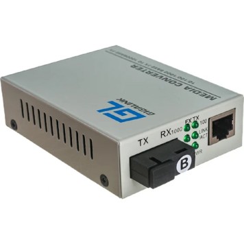 Сетевое оборудование NIKOMAX GL-MC-UTPF-SC1G-18SM-1550-N Медиаконвертер неуправляемый GIGALINK, UTP 10/100/1000 Мбит/с, SM, SC, без LFP, Tx:1550/Rx:1310 нм, 18 дБ (до 20 км), 5В/1A