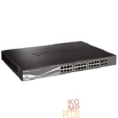 Сетевое оборудование D-Link DGS-1510-28P/A1A PROJ Настраиваемый L2+ стекируемый коммутатор с 24 портами 10/100/1000Base-T, 2 портами 1000Base-X SFP и 2 портами 10GBase-X SFP+ (24 порта PoE 802.3af/at, PoE-бюджет 193 Вт)