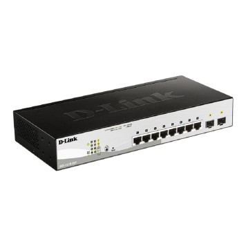 Сетевое оборудование D-Link DGS-1210-08P/G3A Управляемый L2 коммутатор с 8 портами 10/100/1000Base-T и 2 портами 1000Base-X SFP (8 портов PoE 802.3af/at, PoE-бюджет 65 Вт)-1