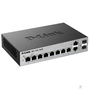 Сетевое оборудование D-Link DGS-1100-10/ME/A2A Управляемый L2 коммутатор с 8 портами 10/100/1000Base-T и 2 комбо-портами 100/1000Base-T/SFP-1
