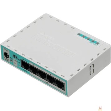 Сетевое оборудование MikroTik RB750r2 hEX lite Маршрутизатор 4 порта 100Мбит/сек. + 1 порт WAN 100Мбит/сек.-1