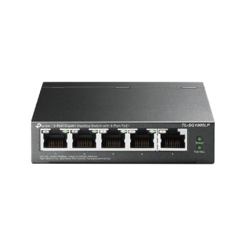 Сетевое оборудование TP-Link TL-SG1005LP Настольный коммутатор с 5 гигабитными портами (4 порта PoE+)