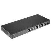 Сетевое оборудование TP-Link SL2428P Omada 24-портовый управляемый РоЕ-коммутатор Smart Fast Ethernet, 2 гигабитными портами без РоЕ и 2 SFP слотами