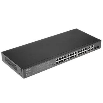 Сетевое оборудование TP-Link SL2428P Omada 24-портовый управляемый РоЕ-коммутатор Smart Fast Ethernet, 2 гигабитными портами без РоЕ и 2 SFP слотами
