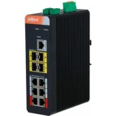 Коммутаторы DAHUA DH-IS4410-6GT-120 10-портовый гигабитный управляемый коммутатор с PoE, промышленное исполнение, 6xRJ45 1Gb, 4xSFP 1Gb, суммарно 120Вт, коммутация 56Гбит/с, MAC-таблица 8К