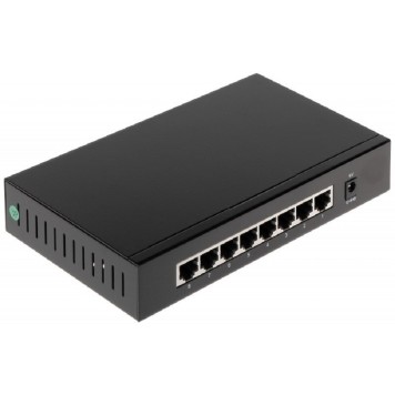 Коммутаторы DAHUA DH-PFS3008-8GT 8-портовый гигабитный неуправляемый коммутатор, 8xRJ45 1Gb, коммутация 16 Гбит/с, MAC-таблица 2К, металл-2