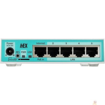 Сетевое оборудование MikroTik RB750Gr3 hEX Маршрутизатор гигабитный высокопроизводительный Ethernet with power supply and case 5 port 10/100/1000-2