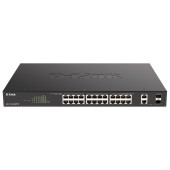 Сетевое оборудование D-Link DGS-1100-26MPPV2/A3A Настраиваемый L2 коммутатор с 24 портами 10/100/1000Base-T и 2 комбо-портами 1000Base-T/SFP (порты 1-24 PoE 802.3af/at, порты 21-24 PoE 802.3bt, PoE-бюджет 525 Вт)