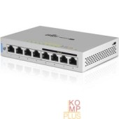 Сетевое оборудование UBIQUITI US-8-60W Коммутатор PoE 8х Gigabit RJ45, 802.3af