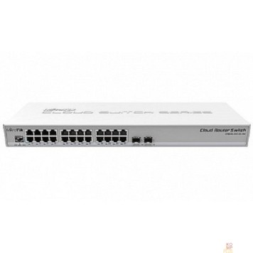 Сетевое оборудование MikroTik CRS326-24G-2S+RM Коммутатор Cloud Router Switch 326-24G-2S+RM with RouterOS L5, 1U rackmount enclosure