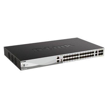 Сетевое оборудование D-Link DGS-3130-30S/B1A PROJ Управляемый L3 стекируемый коммутатор с 24 портами 1000Base-X SFP, 2 портами 10GBase-T и 4 портами 10GBase-X SFP+-1