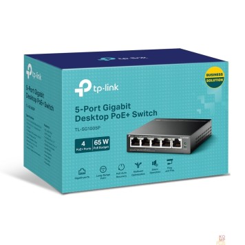 Сетевое оборудование TP-Link TL-SG1005P Настольный коммутатор с 5 гигабитными портами (4 порта PoE+)-2