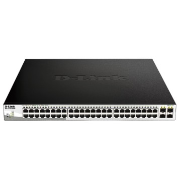 Сетевое оборудование D-Link DGS-1210-52MPP/E2A PROJ Управляемый L2 коммутатор с 48 портами 10/100/1000Base-T и 4 портами 1000Base-X SFP (порты 1-48 PoE 802.3af/at, PoE-бюджет 740 Вт)