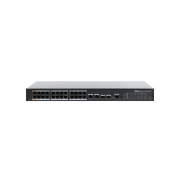 Коммутаторы DAHUA DH-PFS4226-24ET-360 24-портовый управляемый коммутатор с РоЕ; 24xRJ45 100M (PoE/PoE+/Hi-PoE), 2xCombo SFP/RJ45 1G (uplink); суммарно до 360Вт; PoE watchdog, до 250м; питание: 100–240VAC;-1