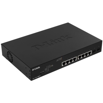 Сетевое оборудование D-Link DGS-1100-10MPV2/A3A Настраиваемый L2 коммутатор с 8 портами 10/100/1000Base-T и 2 портами 1000Base-X SFP (8 портов PoE 802.3af/at, PoE-бюджет 130 Вт)