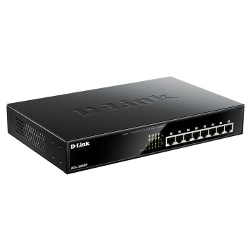 Сетевое оборудование D-Link DGS-1008MP/B1A Неуправляемый коммутатор с 8 портами 10/100/1000Base-T с поддержкой PoE 802.3af/at (PoE-бюджет 125 Вт)-1