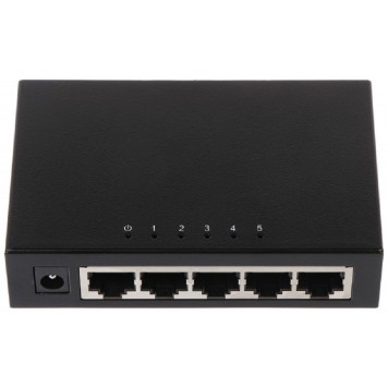 Коммутаторы DAHUA DH-PFS3005-5GT 5-портовый гигабитный неуправляемый коммутатор, 5xRJ45 1Gb, коммутация 10 Гбит/с, MAC-таблица 2К, металл-2