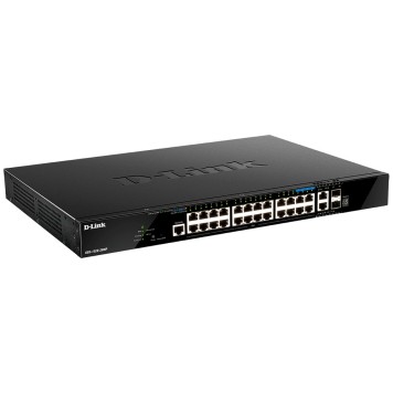 Сетевое оборудование D-Link DGS-1520-28MP/A1A Управляемый L3 стекируемый коммутатор с 20 портами 10/100/1000Base-T, 4 портами 100/1000/2.5GBase-T, 2 портами 10GBase-T и 2 портами 10GBase-X SFP+ (PoE-бюджет 370 Вт)-1