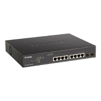 Сетевое оборудование D-Link DGS-1100-10MPPV2/A3A Настраиваемый L2 коммутатор с 8 портами 10/100/1000Base-T и 2 портами 1000Base-X SFP (порты 1-8 PoE 802.3af/at, порты 7-8 PoE 802.3bt, PoE-бюджет 242 Вт)-1