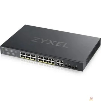 Сетевое оборудование ZYXEL GS192024HPV2-EU0101F Гибридный Smart PoE+ коммутатор NebulaFlex GS1920-24HPv2, 24xGE PoE+, 4xCombo (SFP/RJ-45), бюджет PoE 375 Вт, автономное/облачное управление